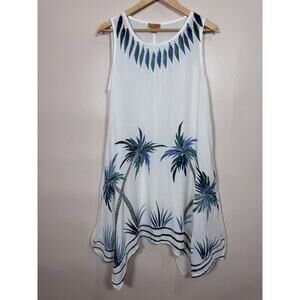 Sakkas Tinna Women's Casual Sleeveless Tank Flare Midi Boho Print Dress Cover-up